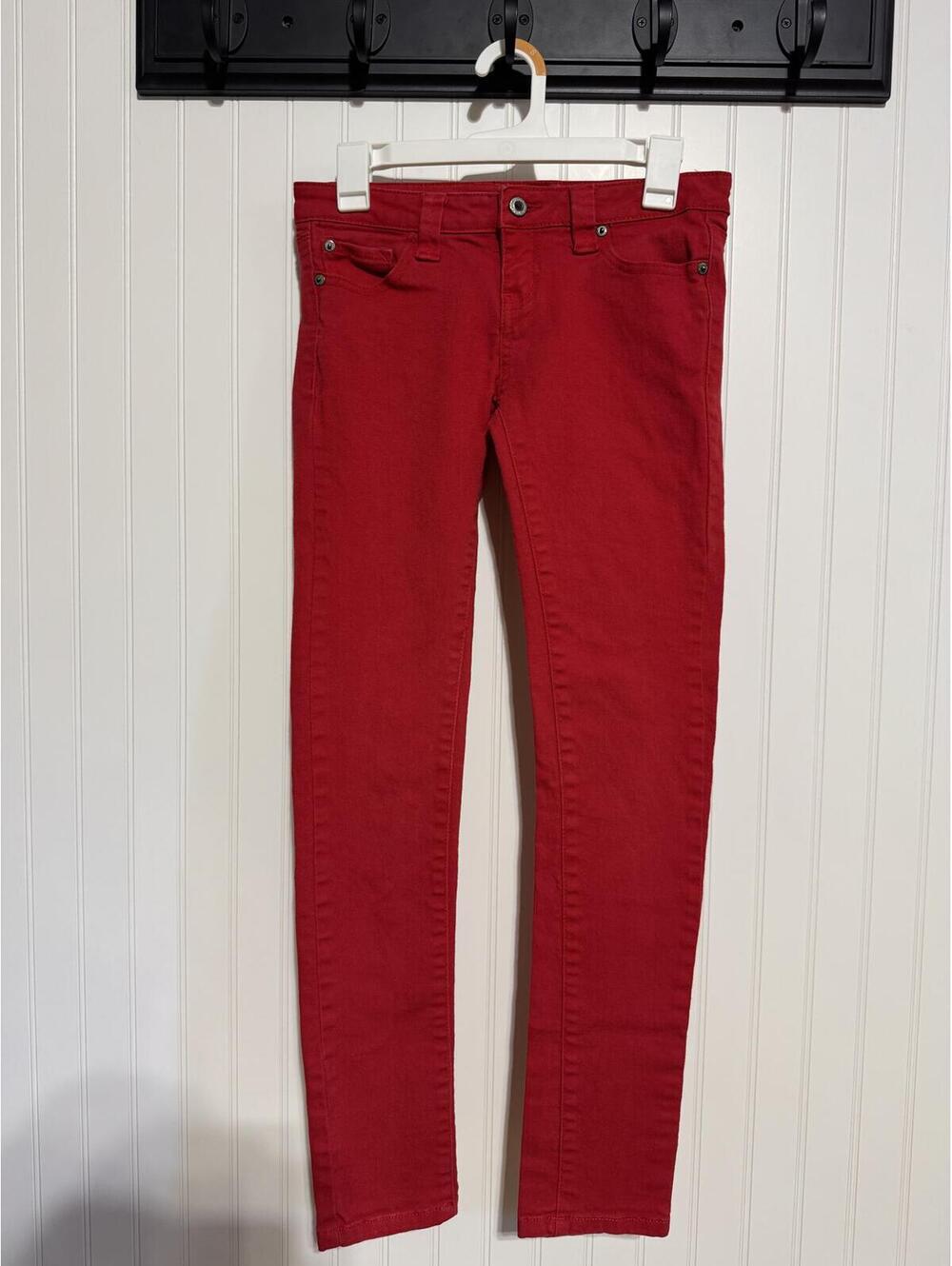 Vintage Y2K Blue Asphalt Red Skinny Jeans Low Mid Rise Juniors Size 5 Regular